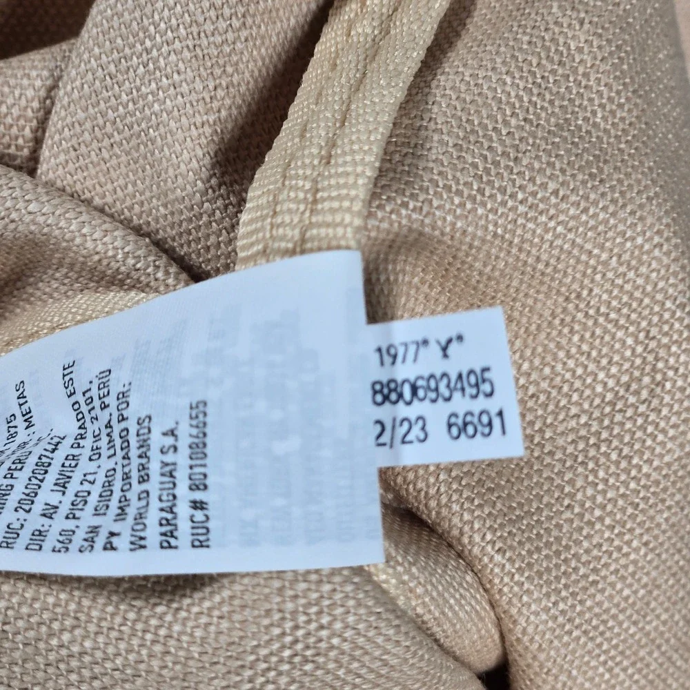 American Eagle Canvas Tote Bag Follow The Music Van Surfboard Graphic‎ Beige
